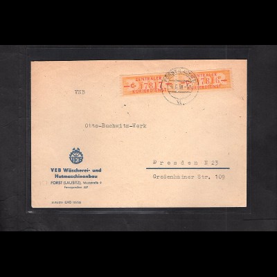 DDR. ZKD-Brief mit MeF. Mi.-Nr. 16 C