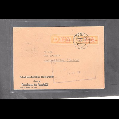 DDR. ZKD-Brief mit MeF. Mi.-Nr. 16 P
