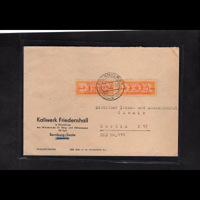 DDR. ZKD-Brief mit MeF. Mi.-Nr. 16 F
