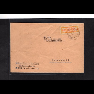 DDR. ZKD-Brief mit EF. Mi.-Nr. 17 O