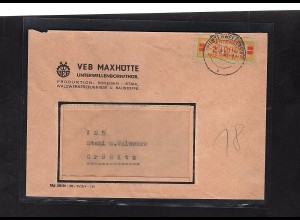 DDR. ZKD-Brief mit EF. Mi.-Nr. 19 II P