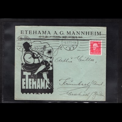 DR., Reklame-Brief Etehama A.G. Mannheim.