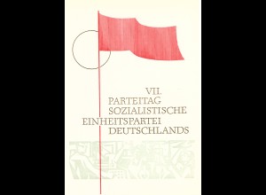 DDR - Gedenkblatt, VII Parteitag SED, A1-1967