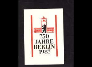 DDR - Gedenkblatt, 750 Jahre Berlin 1987, B36-1987