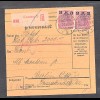 DR. Paketkarte mit MeF. 6 X Mi.-Nr. 155 Ib, 2x W OR, FA. WinklerBPP.