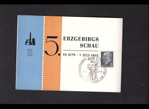 DDR - Gedenkblatt, 5. Erzgebirgsschau, 1973