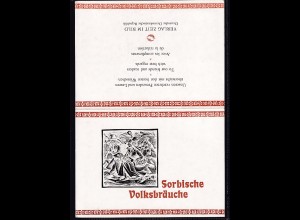 DDR - Gedenkblatt, Sorbische Volksbräuche 