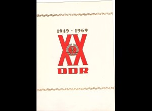 DDR - Gedenkblatt, 20 Jahre DDR, A4-1969 b