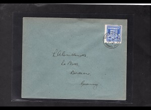 Dt. Besetzung 2. Weltkrieg, Guernsey Ortsbrief mit EF. Mi.-Nr. 3