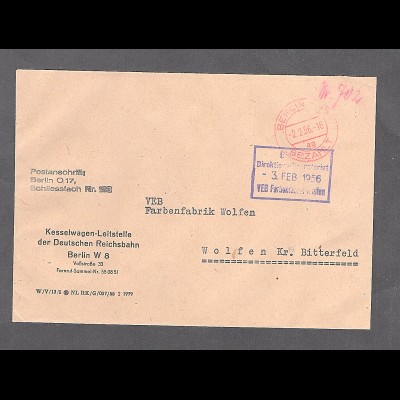 DDR, ZKD-Brief : Vorläufer mit rotem Stempel "ag"