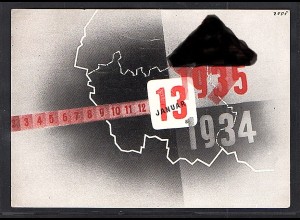 Saargebiet Propagandakarte zur Saarabstimmung 1935