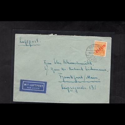 Berlin, Ausland-Brief mit EF.Mi.-Nr. 27.