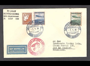 DR., Zeppelin-Brief, 1 Südamerikafahrt mit Ak-St.