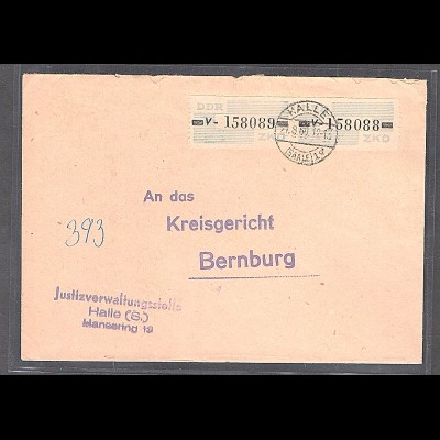 DDR. ZKD-Brief, MeF. Mi.-Nr. 26 V