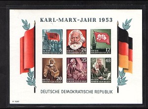 DDR. Mi.-Nr. Block 8 B Block Karl-Marx Block, postfrisch.