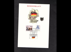 DDR - Gedenkblatt Deutsche Einheit, B44-1990