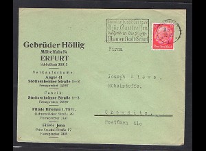 DR. Reklame-Brief Möbelfabrik Geb. Höllig, Erfurt.