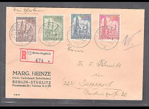 Berlin, R-Satz-Brief mit Mi.-Nr. 106-109 