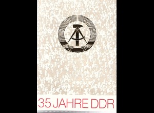 DDR - Gedenkblatt, 35 Jahre DDR A9-1984