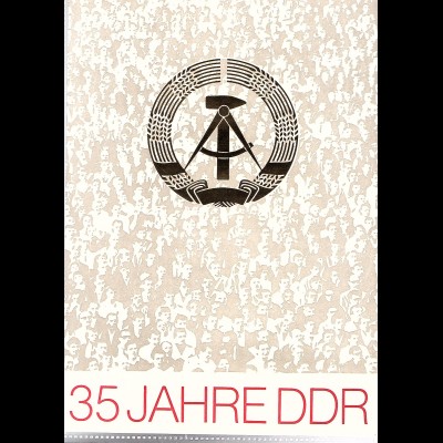 DDR - Gedenkblatt, 35 Jahre DDR A9-1984