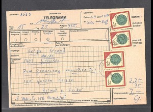 DDR., Telegramm mit Me.F. Mi.-Nr. 3159