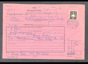 DDR., Überweisungstelegramm Frankiert mit EF. Mi.-Nr. 2868