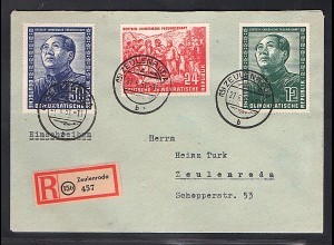 DDR. FDC. Mi.-Nr. 286-288 als R-Ortsbrief gelaufen.