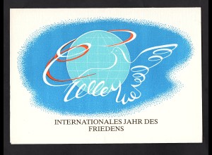 DDR - Gedenkblatt, Internationales Jahr des Friedens, B22-1986
