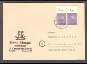 SBZ. Provinz Sachsen MeF. Mi.-Nr. 69 XBa als Fernbrief, gelaufen .
