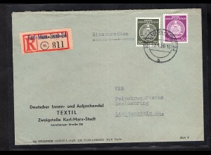 DDR.Dienst-Brief, R-Fernbrief Von Chemnitz/Karl-Marx-Stadt.