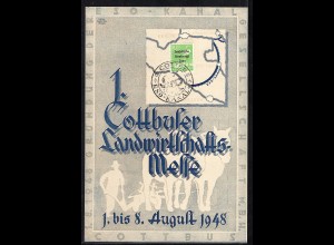 Gedenkblatt, 1. Cottbuser Landwirtschaftsmesse 1-8 August 1948