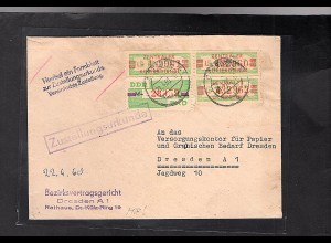 DDR.ZKD-Brief, MiF. Mi.-Nr. 24 M + 3 x 31 I L