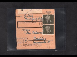 DDR. Paketkarte mit MeF. Mi.-Nr. 253