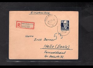  DDR. 1953, Freimarke Mi.-Nr. 339 xb XI, auf Ortsbrief, FA. TichatzkyBPP.
