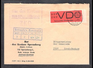 DDR.ZKD-Brief, EF. Mi.-Nr. VD 3X