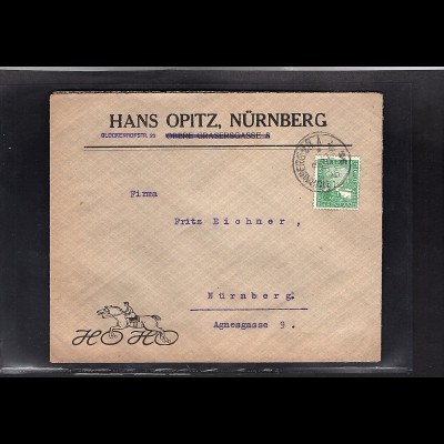 DR. Reklamebrief Hans Opitz, Nürnberg.