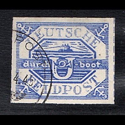 Dt. Feldpost II.Weltkrieg Mi.-Nr. 13 b Hela U-Bootmarke gestempelt, FA. Gabisch.