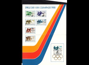 DDR - Gedenkblatt, Spiele der XXIV. Olympiade 1988, D1988-4