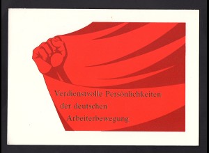 DDR - Gedenkblatt, Verdienstvolle Persönlichkeiten der deutschen.......B2-1989
