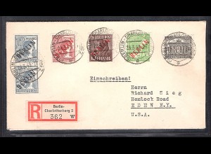 Berlin, Auslandbrief mit Mischfrankatur Schwarz- Rotaufdruck + Mi.-Nr. 42 