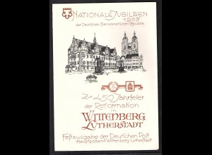 DDR - Gedenkblatt, Nationale Jubiläen 1967, B9-1967 a mit Mi.-Nr. 1317-1319