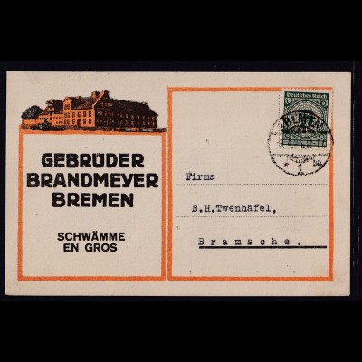 DR. Reklame-Karte, Schwämme, Gebrüder Brandmeyer, Bremen