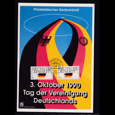 Bund - Gedenkblatt Tag der Vereinigung Deutschland 3.10.1990