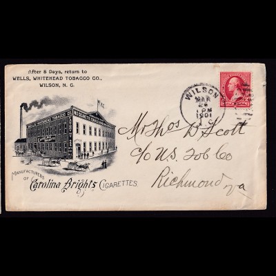 USA-Brief, von Wilson - Richmond 1901