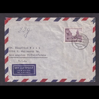 Berlin, Luftpost- Fernbrief mit EF Mi.-Nr. 58 nach USA.