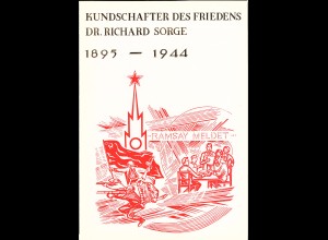 DDR - Gedenkblatt, DR. Richard Sorge 1895 - 1944, A2-1976 a