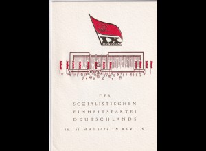 DDR - Gedenkblatt, IX Parteitag der SED, A9-1976 b