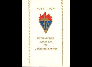 DDR - Gedenkblatt, Internationale Föderation der Widerstandskämpfer, A15-1971 b