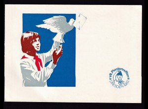 DDR - Gedenkblatt, VII. Pioniertreffen Dresden 1982, B20-1982
