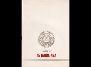 DDR -Gedenktblatt, 15 Jahre NVA, A3-1971